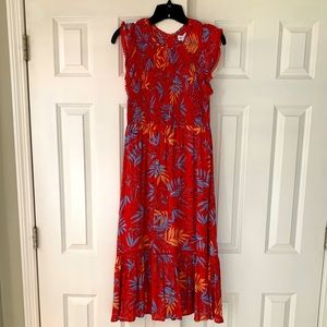 Lost + Wander women’s smocked red dress
